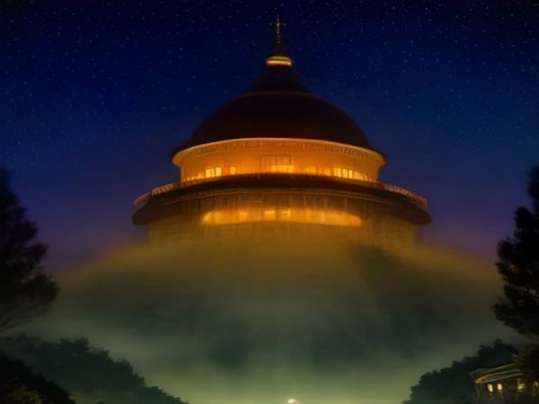 英国70年代街头暗夜场景，反乌托邦视觉风格，橙色调霓虹灯光映照在湿润的石板路上，呼应《发条橙》的暴力美学风格